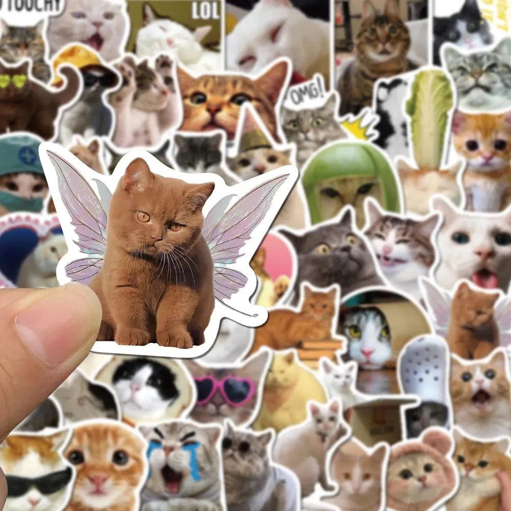10/30/50PCS Kawaii Love Cat PVC Sticker Aesthetic Children's Korean Decoration Scrapbooking Stationery School Supplies for Kids Quick Pick Grocers