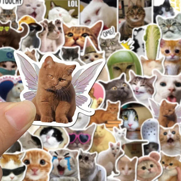 10/30/50PCS Kawaii Love Cat PVC Sticker Aesthetic Children's Korean Decoration Scrapbooking Stationery School Supplies for Kids Quick Pick Grocers