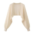 French Ice Silk Knitted Sun-Proof Cardigan Top Women's Summer Thin Jacket Waistcoat Suspender Skirt Shawl Outer Match Blouse Quick Pick Grocers