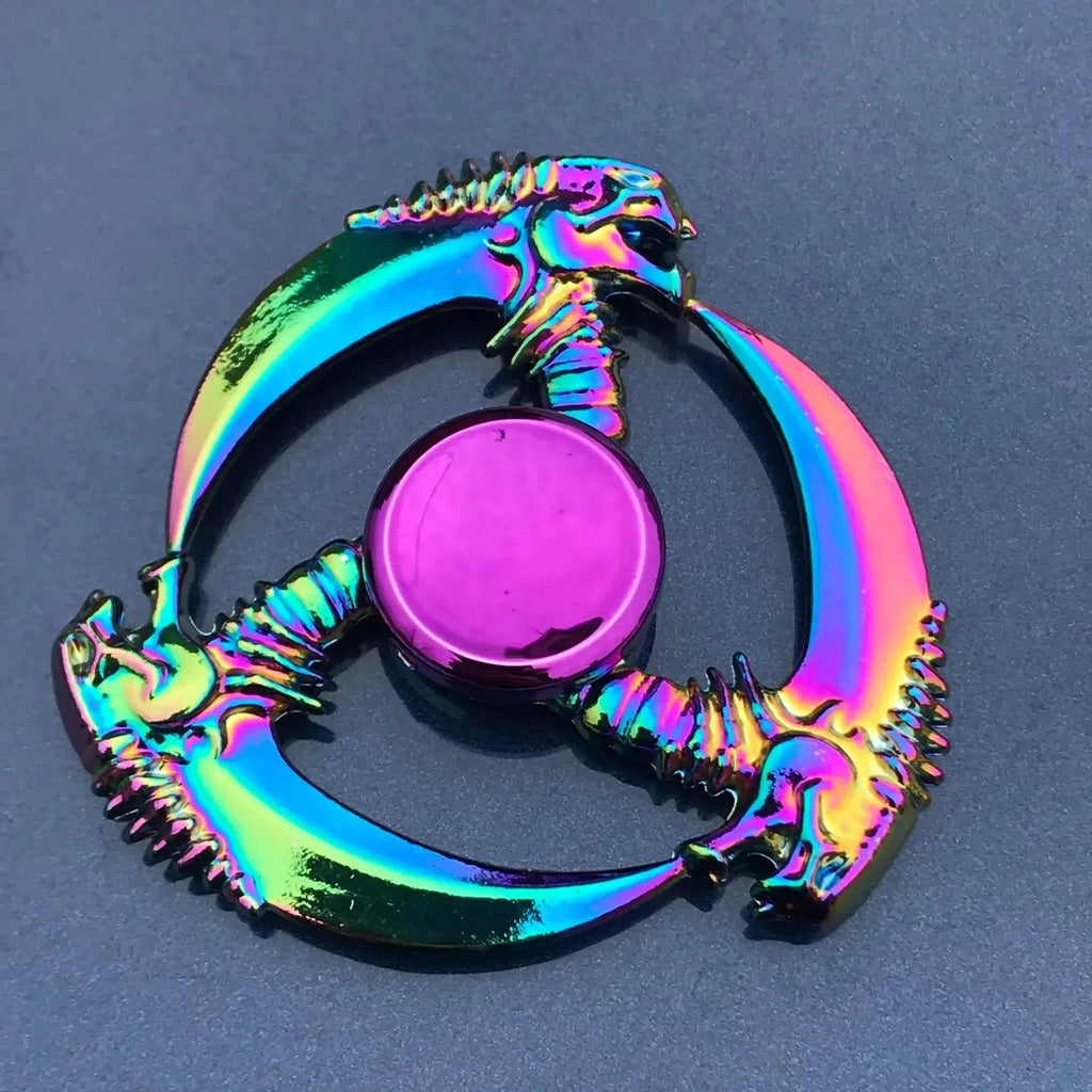 Metal Rainbow Fidget Spinner Colorful EDC Hand Spinner Anti-Anxiety Toy for Children Adult Relieves Stress Finger Spinner Gifts Econic Blanks