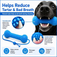 Dual-Action Canine Dental Prop, Dog Dental Chew Toy for Teeth Cleaning Brushing, Reusable Dental Chews for Dogs Quick Pick Grocers