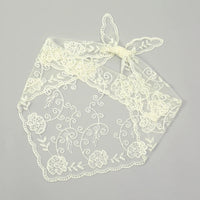 Elegant Lace Scarf Hollow Out Embroidery Foulard Bandana Solid Color Triangular Scarf Thin Vintage HandkerChiefs for Hair Woman Quick Pick Grocers