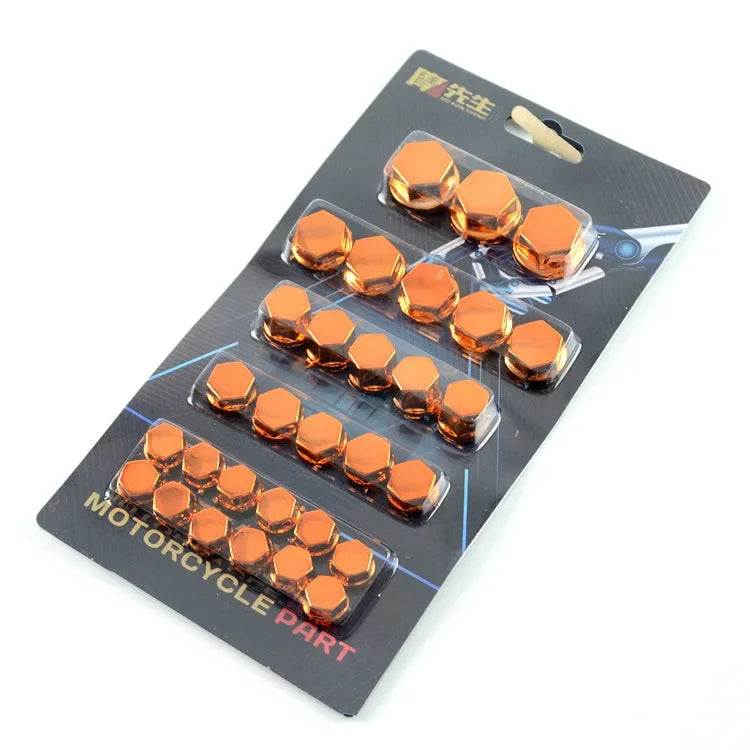 30pcs Motorcycle Screw Decoration Cover Plating Cap for Car Motor Scooters Electric Colored Nut Cover Motorcycle Accessories