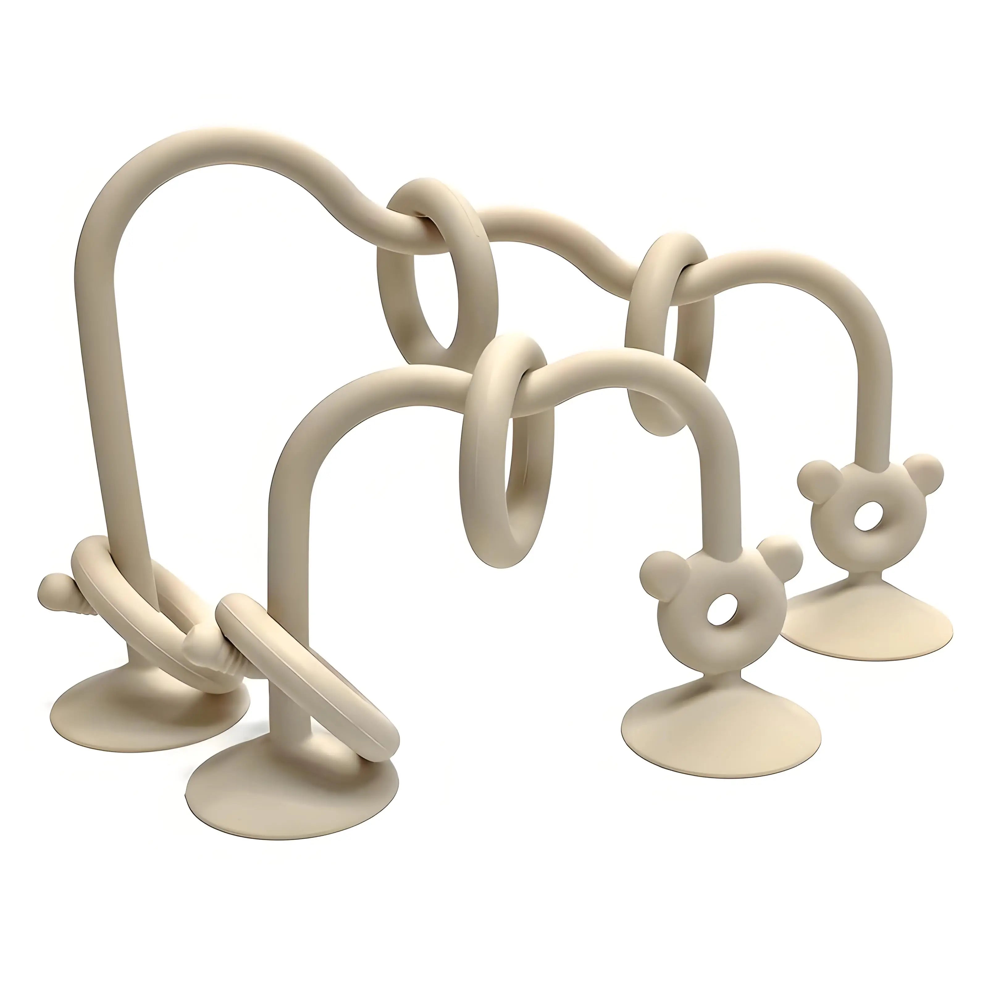 Silicone Children's Silicone Desktop Toys Bead Wrap Baby Early Learning Puzzle Game Toys Highchair Desktop Adsorption Toys Purest Peak