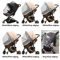 Mosquito Net Full Cover for Baby Car seat Cover Cradles Stroller Mosquito Netting Stretchable Netting Dual-Use Zipper Mesh Purest Peak