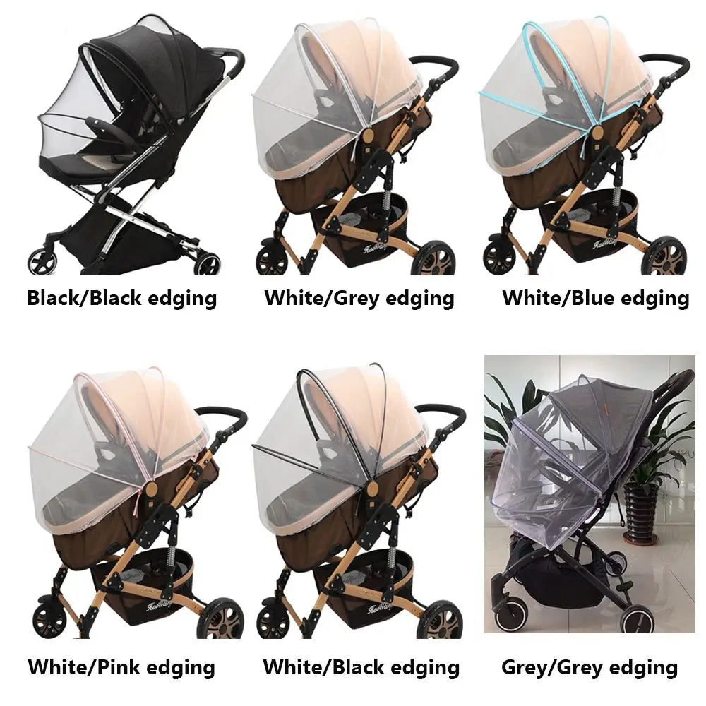Mosquito Net Full Cover for Baby Car seat Cover Cradles Stroller Mosquito Netting Stretchable Netting Dual-Use Zipper Mesh Purest Peak