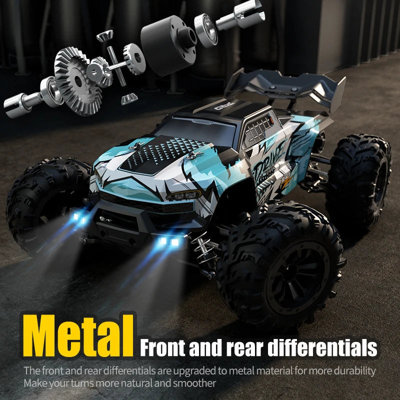 1:16 70KM/H Or 50KM/H 4WD RC Car With LED Remote Control Cars High Speed Drift Monster 4x4 Truck for Kids vs Wltoys 144001 Toys Econic Blanks