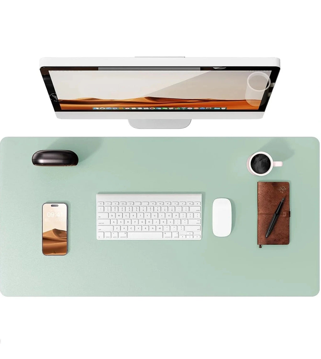 Large Mouse Pad,Office Desk Mat, Leather Desk Pad Protector, Non-Slip PU Leather Desk Blotter, Laptop Desk Pad Econic Blanks