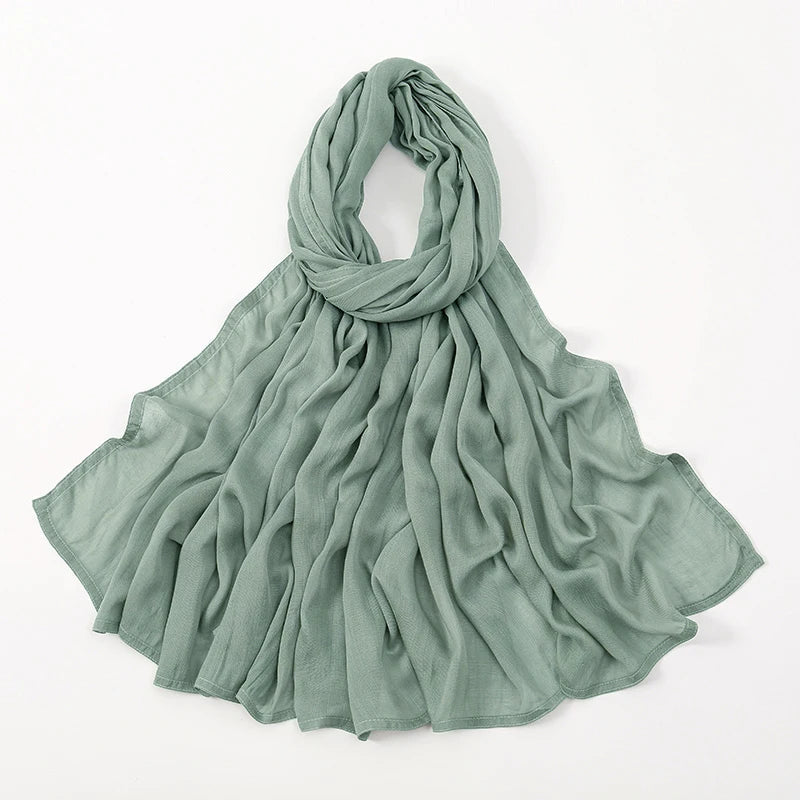 Fashion Modal Hijab Rayon Cotton Shawls Muslim Hijabs For Women Plain Scarf Big Size Headscarf Islamic Turban Headband 190*85cm Quick Pick Grocers