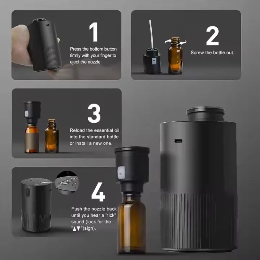 Portable Essential Oil Diffuser Smell Distributor Electric Smell For Home Office Car Air Freshener Rechargeable Scent Diffusers Quick Pick Grocers