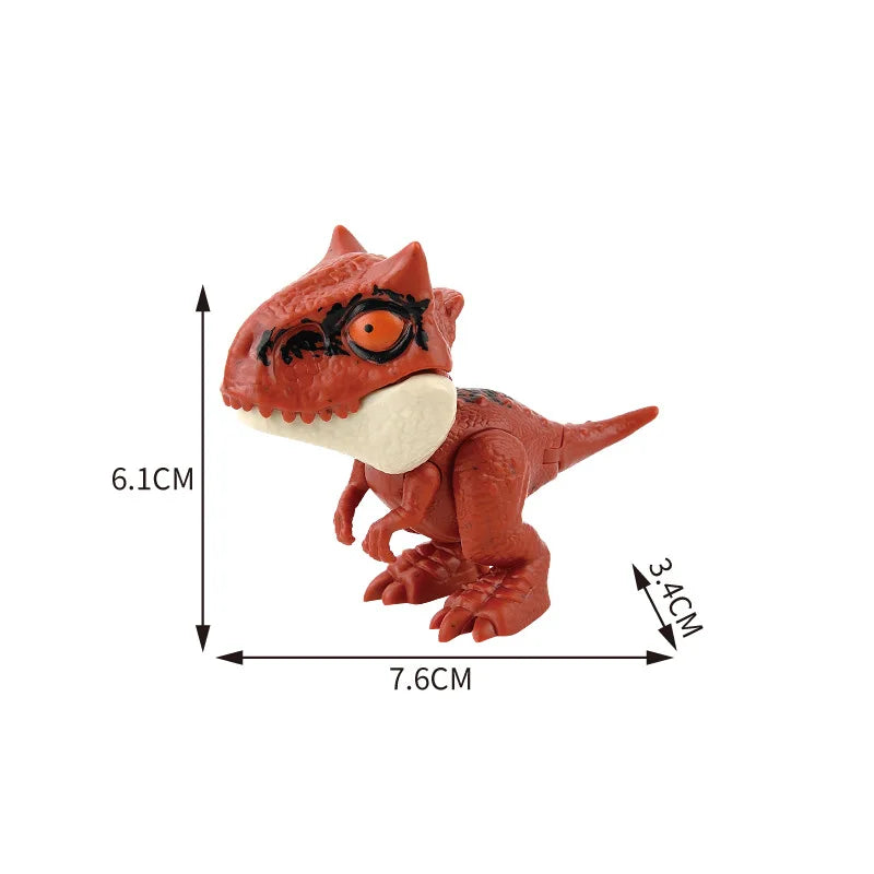 Jurassic Finger Dinosaur Triceratops Tyrannosaurus Model Toys for Kids Creative Finger Biting Dinosaurs Interactive Toy Boy Gift Quick Pick Grocers