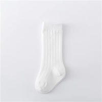 Lawadka 0-5Years Kids Boys Girls Socks Cotton Solid Striped Soft Baby Knee Long Children's Socks School Sport Baby Sock 12 Color Quick Pick Grocers