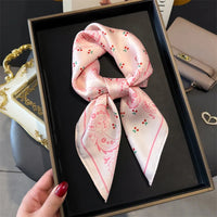 Bohemian Style Print Luxury Brand Silk Square Scarf Women Satin Shawls Neckerchief Wrap Scarves Bandana Hair Hjiab Floral Quick Pick Grocers