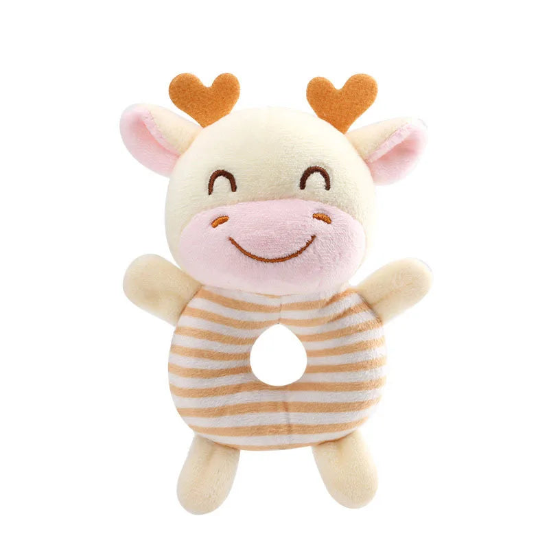 New Baby Rattle Toys Cartoon Animals Plush Infant Hand Ring Bed Toys for Newborn 0-24 Months Toddler Early Educational Toy Econic Blanks