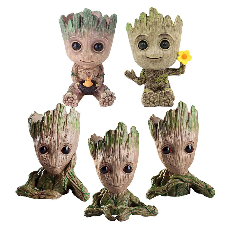 Home Decoration Groot Planter Flower Pots For Indoor Flowers Pot Tree Man Ornaments Anime Figure Statue Art Crafts Kid Men Gifts Quick Pick Grocers