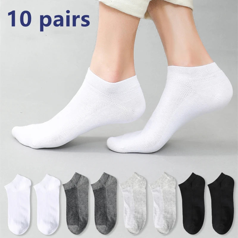 10/5/3MEN'S Mid-calf Socks Cotton Socks for All Seasons, Solid Colour and Versatile Econic Blanks