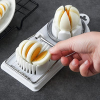 2-in-1 Multi-Function Egg Slicer Preserved Egg Fruit Cutter Modern Kitchen Gadget Tool Durable Metal Plastic Easy Slice Econic Blanks