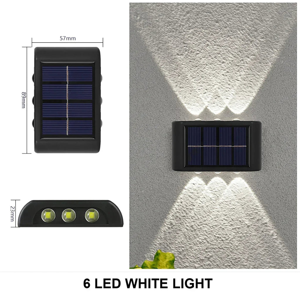 LED Solar Lights Outdoor Solar Wall Lamp Up And Down Light Illuminate for Garden Yard Street Decoration Solar Powered Light Quick Pick Grocers