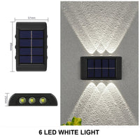 LED Solar Lights Outdoor Solar Wall Lamp Up And Down Light Illuminate for Garden Yard Street Decoration Solar Powered Light Quick Pick Grocers