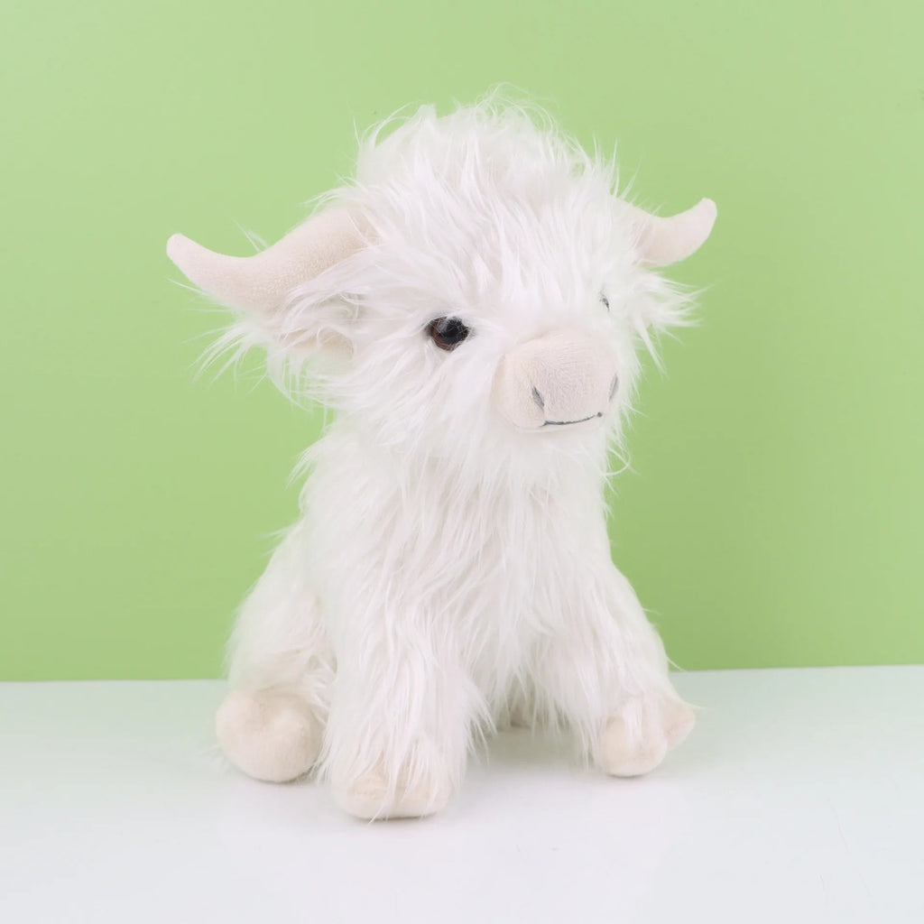 Highland Cow Plush Toy - Adorable Realistic Stuffed Animal with Long Fluffy Hair, Soft Cuddly Gift for Kids, Children & Collecto Purest Peak