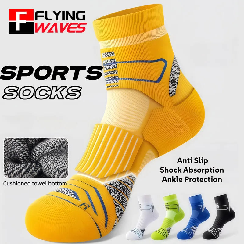 Professional Marathon Running Socks Men Thick Towel Bottom Sports Cycling Basketball Socks Odor Prevention Sweat Absorption Quick Pick Grocers