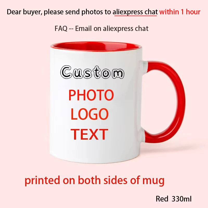Personalised Your Photo Mug, Custom NAME IMAGE  Cup,Customize Coffee Mugs, Tea Cups, Mothers' day, Fathers' day Wedding Gift Quick Pick Grocers