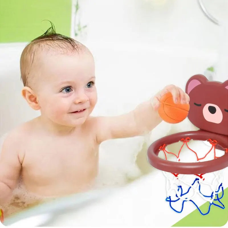 A Suit Of Children's Toy Mini Cute Little Bear Basketball Bathroom Bath Toys Shoot At The Basket Games In The Pool Quick Pick Grocers