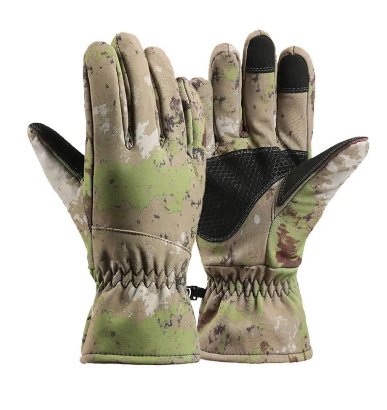 Men Women Winter Tactics Outdoors Camouflage Thickened Ski Gloves Waterproof Touch Screen Skiing Camping Cycling Fishing Glove