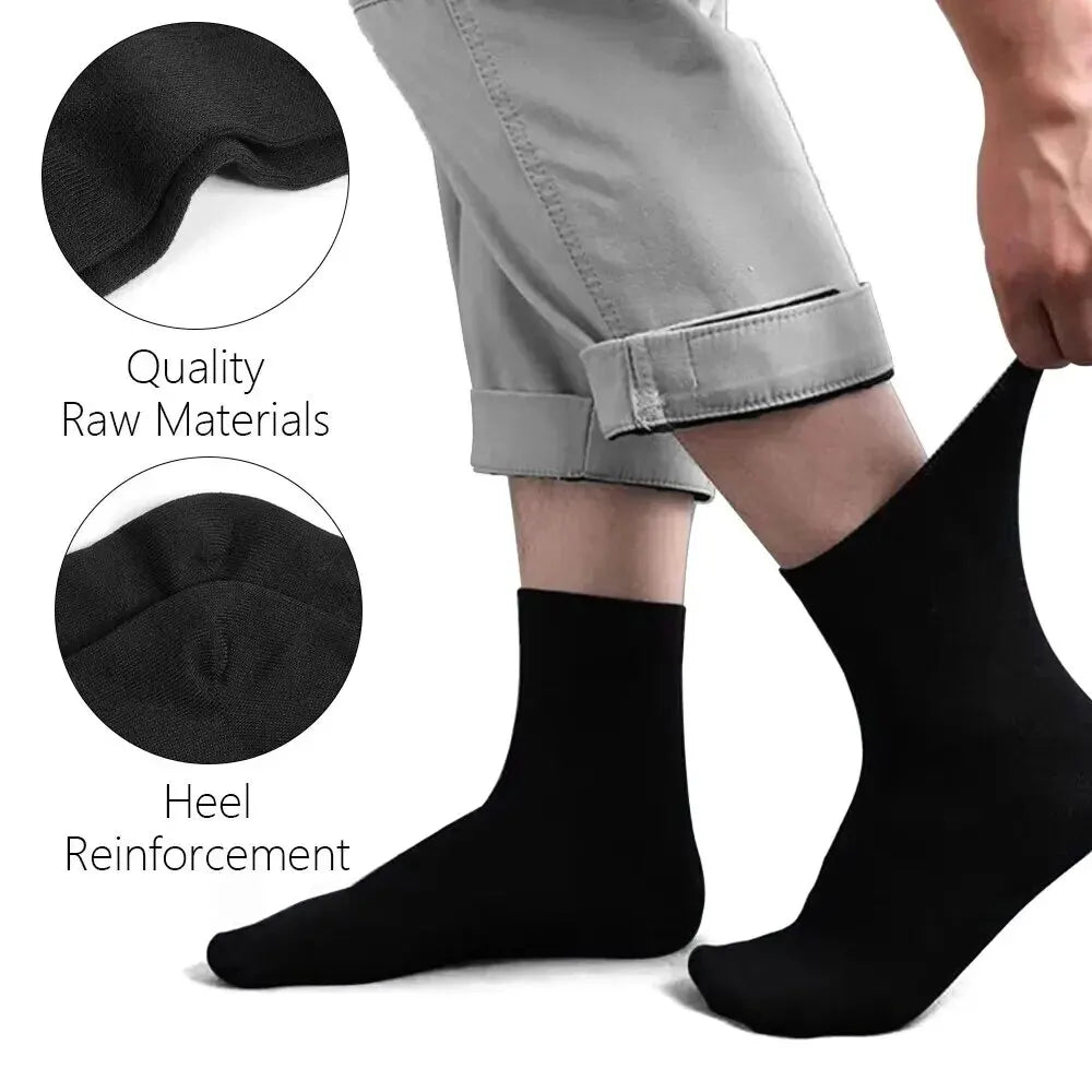 10/5/3MEN'S Mid-calf Socks Cotton Socks for All Seasons, Solid Colour and Versatile Econic Blanks