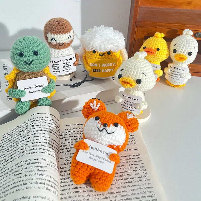 Crochet Positive Energy Doll Pocket Hug Mother's Day Gifts 2026 Handmade Knitted Ornament Handmade Crochet Doll Graduation Gifts Quick Pick Grocers