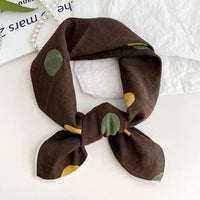 55cm Laies Headband Cotton Linen Square Scarf Women Korean College Girls Fashion Spring Autumn New Style Elegant Neck Scarves Quick Pick Grocers