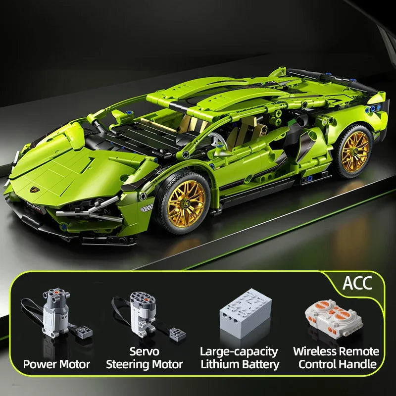 Technical Racing Sport Car 1280PCS Model Building Blocks City Mechanical Speed Vehicle Supercar Brick Puzzle Toys Kid Adult Gift Purest Peak Salt