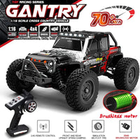 16103PRO 2.4GHz 70KM/H Professional RC Car: Brushless Motor, 1:16 Scale 4WD High-Speed Off-road Climbing Vehicle Wtith LED Light Econic Blanks