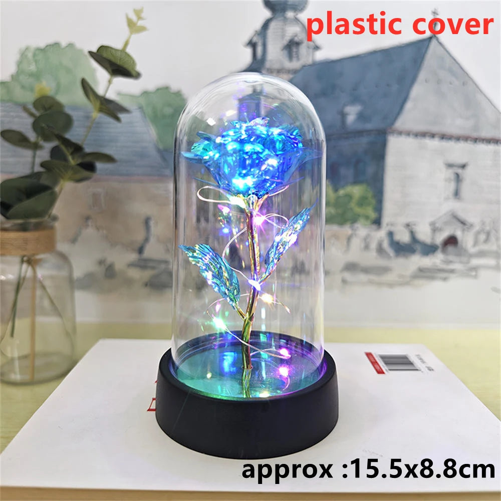 LED Galaxy Three Rose Artificial Flowers, Wedding Decoration, Creative Valentine'S Day and Mother'S Day Gift without Battery 1Pc Quick Pick Grocers