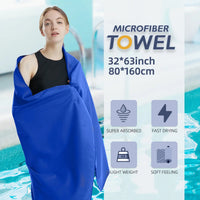 Microfiber Towel Quick Dry Towel Travel Towel Sports Towel Beach Towel Sandproof Soft Light Towel For Swim, Yoga, Gym Econic Blanks