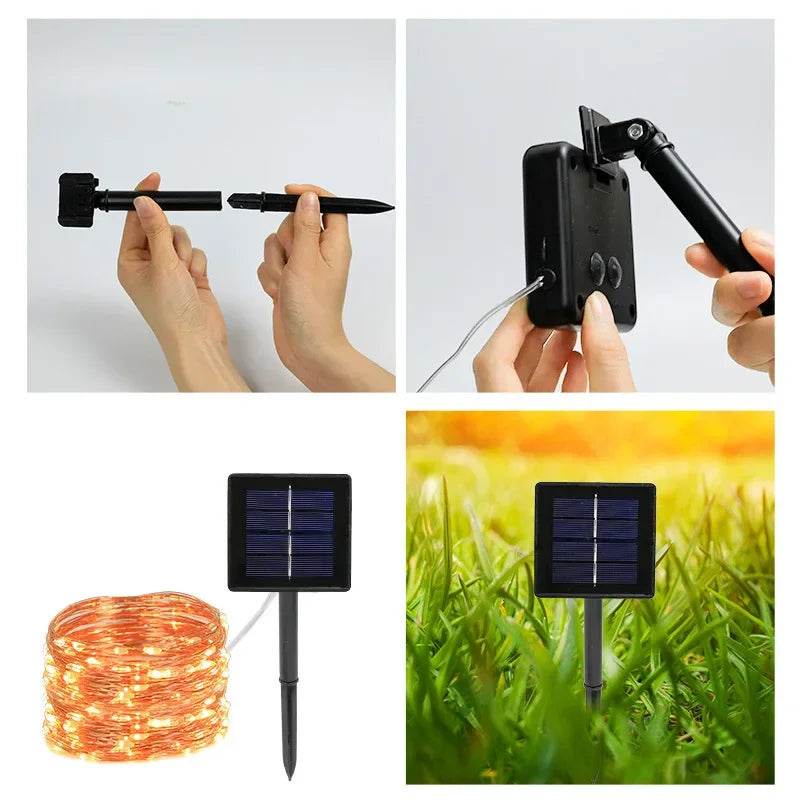 Solar LED Light Outdoor Waterproof Fairy Lights String Christmas Halloween Decoration Festoon Garden Led Lamp Party Supplies Quick Pick Grocers
