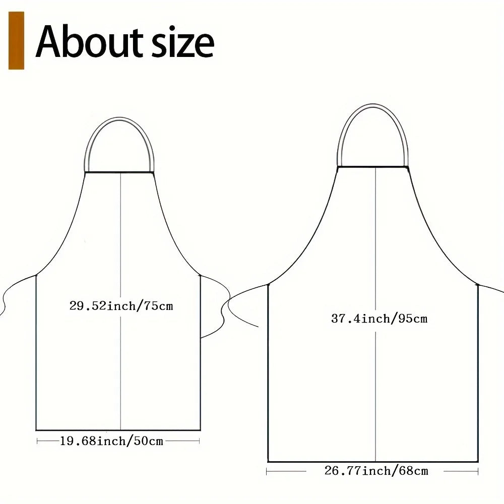 Cute Cat Pattern Polyester Apron  Vibrant Cartoon Cats with Hearts & Stars DesignKitchen Apron for Cooking, Baking Home Decor Quick Pick Grocers