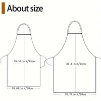 Cute Cat Pattern Polyester Apron  Vibrant Cartoon Cats with Hearts & Stars DesignKitchen Apron for Cooking, Baking Home Decor Quick Pick Grocers