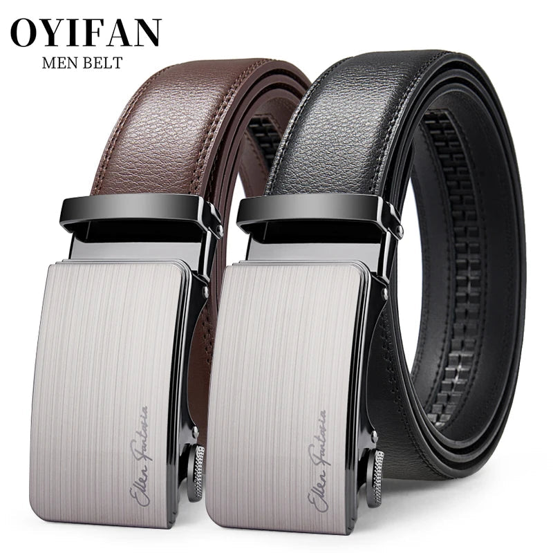 Fashion Designer Belt for Men High Quality Genuine Leather Men Belt Alloy Buckle Automatic Belt Business Belt Men Quick Pick Grocers