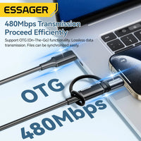Essager Lighting To USB C Adapter 3A Fast Charging OTG for iPhone 15 xr Pro Type C To Lighting iPhone Connector OTG Converter Quick Pick Grocers