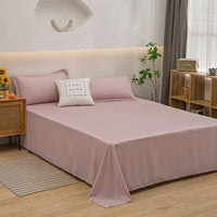 One solid color simple sheet Machine washable single double bed linen Student dormitory sheet (pillowcase not included) Quick Pick Grocers
