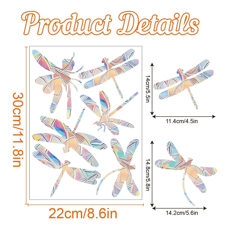 Rainbow Suncatcher Window Stickers PVC Cat Butterfly Prism Glass Wall Sticker Home Kids Bedroom Decoration Self Adhesive Decal Quick Pick Grocers