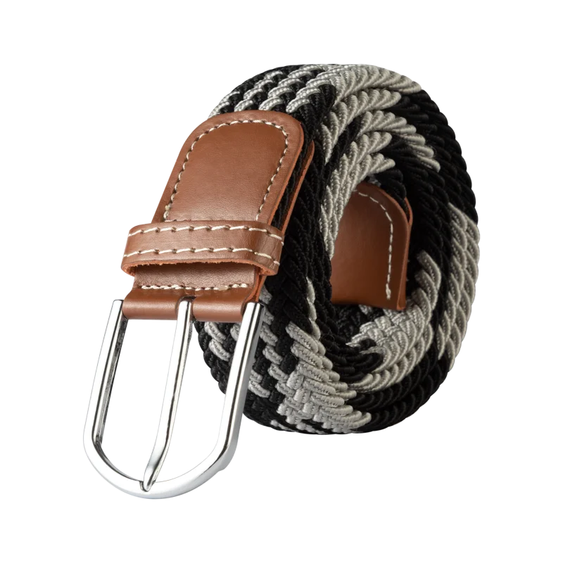 107/120/130CM Fashion Female Elastic Casual Stretch Woven Belt Unisex Canvas Elastic Belts for Women Jeans Pin Buckle Men Belt Quick Pick Grocers
