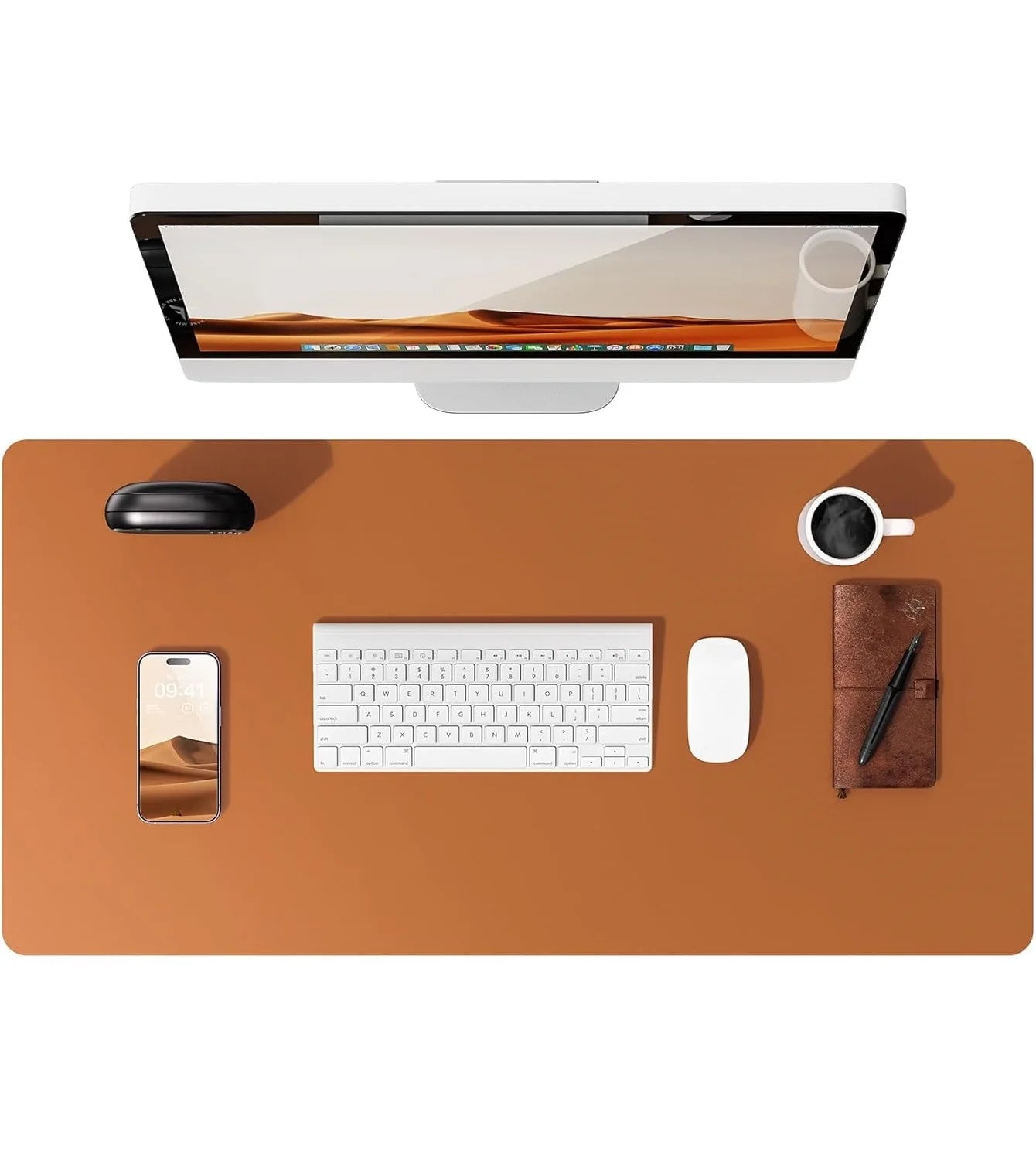 Large Mouse Pad,Office Desk Mat, Leather Desk Pad Protector, Non-Slip PU Leather Desk Blotter, Laptop Desk Pad Quick Pick Grocers