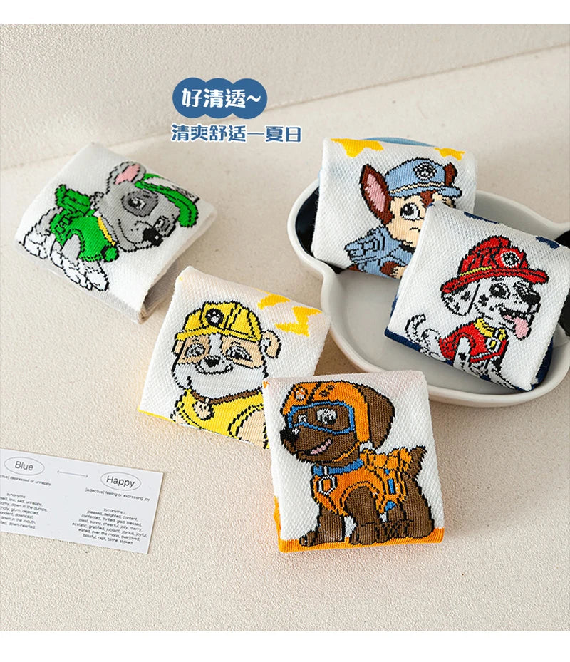 5 Pairs Paw Patrol Kids Socks Cotton Boys Cute Cartoon Socks for Children Baby Casual Socks Spring and Summer Boys Socks Quick Pick Grocers