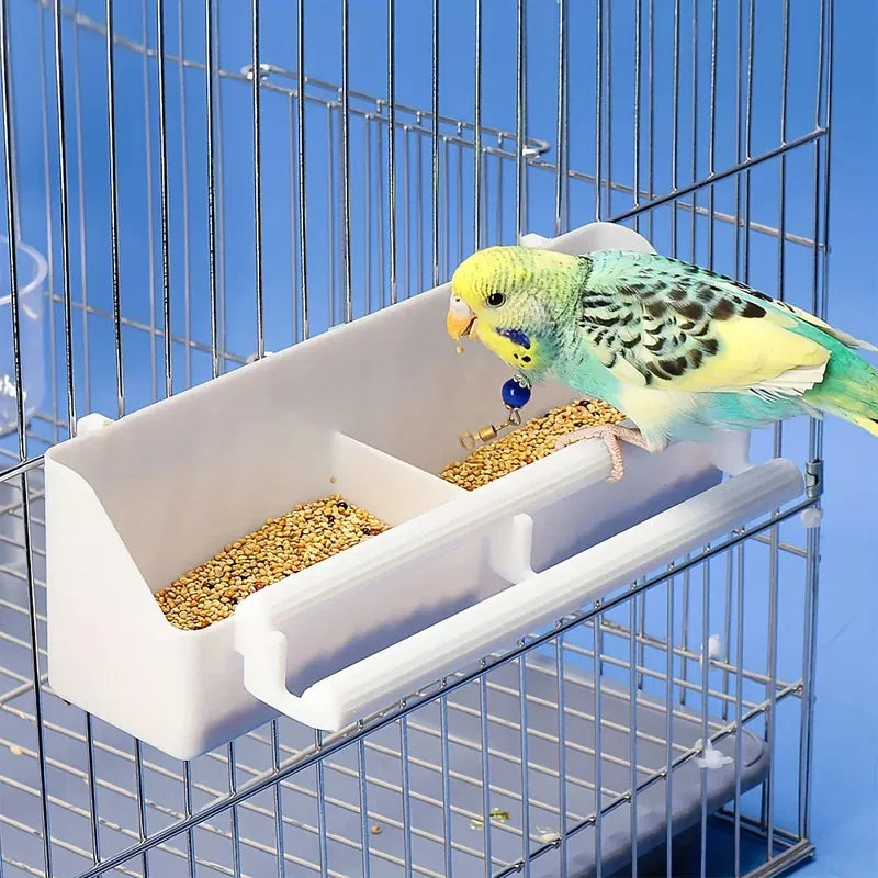 1 pc Double grid stand bird feeding trough parrot feeder Quick Pick Grocers