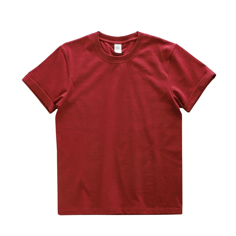 Dukeen 280gsm Oversized Heavy T-Shirt for Men Summer Short Sleeve Tee Cotton Solid Color Top Casual T Shirts One Piece Quick Pick Grocers