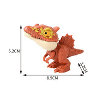 Jurassic Finger Dinosaur Triceratops Tyrannosaurus Model Toys for Kids Creative Finger Biting Dinosaurs Interactive Toy Boy Gift Quick Pick Grocers