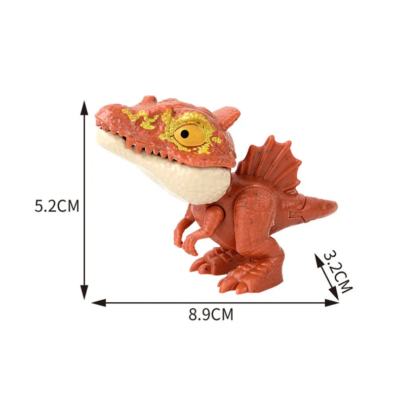 Jurassic Finger Dinosaur Triceratops Tyrannosaurus Model Toys for Kids Creative Finger Biting Dinosaurs Interactive Toy Boy Gift Quick Pick Grocers