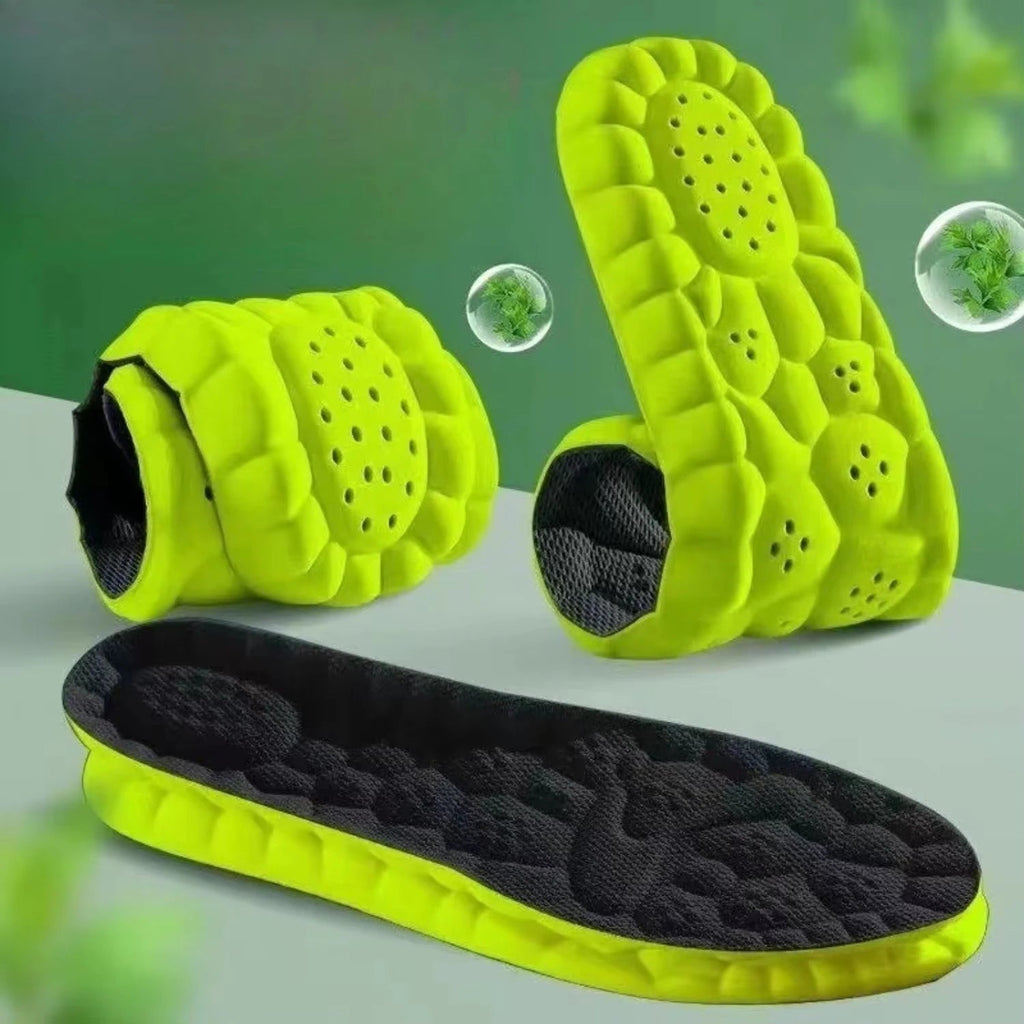 4D Sport Insole Super Soft Shoes Sole Pads for Feet Shock Absorption Baskets Shoe Sole Arch Support Orthopedic Inserts Quick Pick Grocers